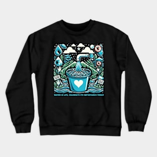 Water is life, celebrate its importance today Crewneck Sweatshirt